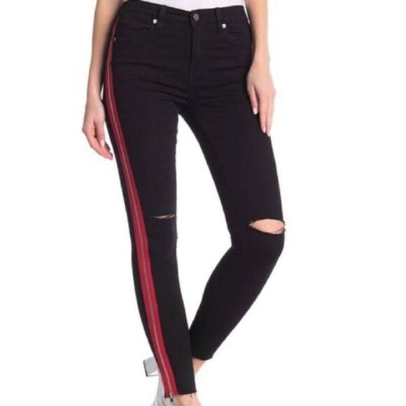 High Rise Skinny W/ Red Zipper Detail by BLANK NYC - Picture 1 of 7